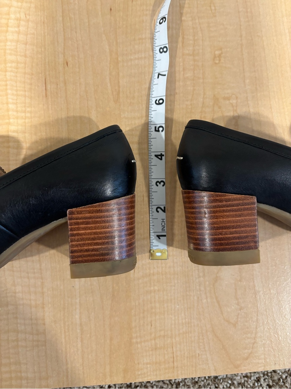 Sperry’s Classic Black Leather Block Heel Loafers - Picture 3 of 9